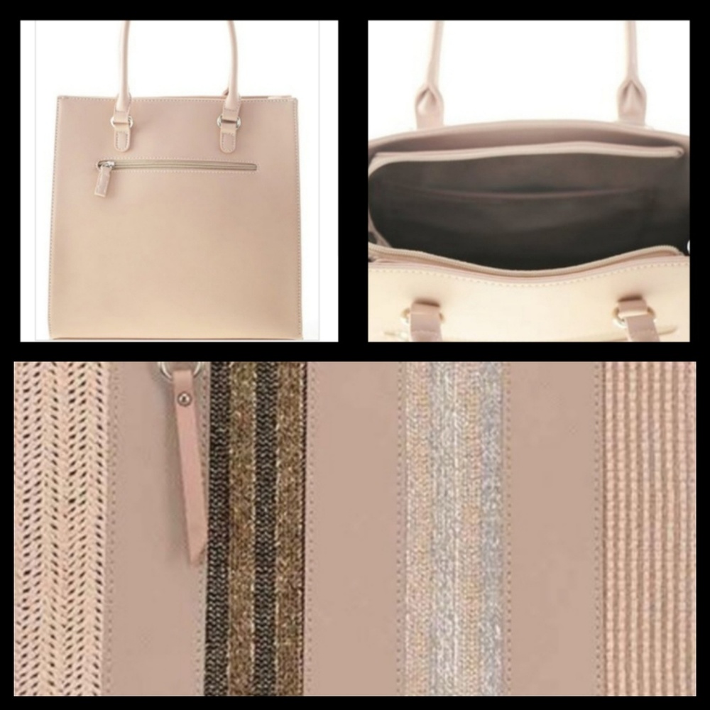 *SOLD* David Jones Multi-textured Top Handle Bag - Picture 2 of 5